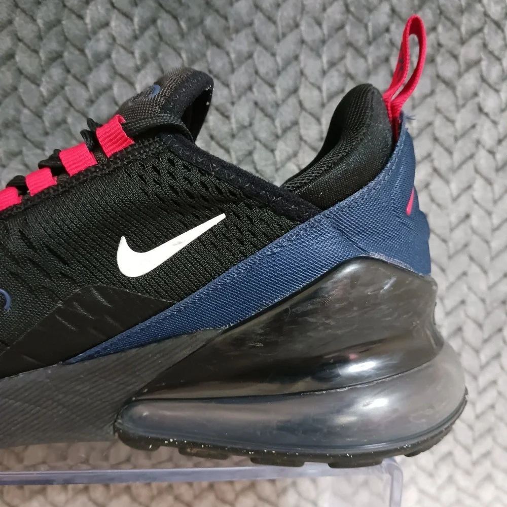 Nike Air Max 270 Black Midnight Navy Red GS Running Shoes Size 4.5Y Women's 6